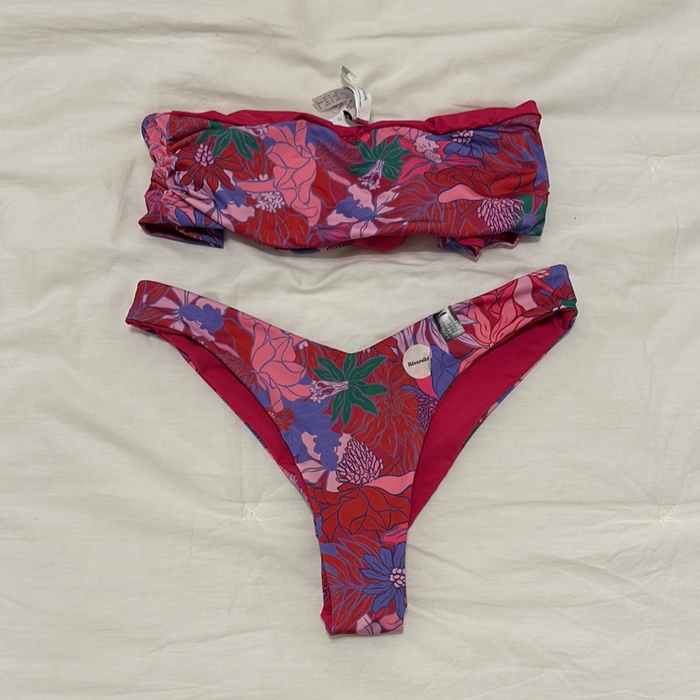 Reversible Bandeau Bikini Set